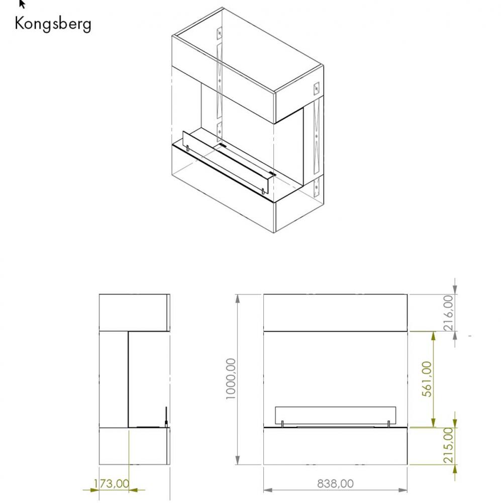 Glowfire ethanol fireplace Kongsberg